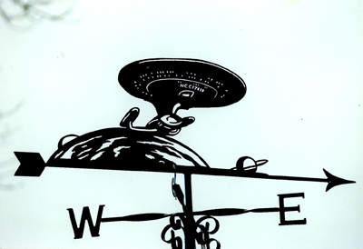 Spaceship weather vane